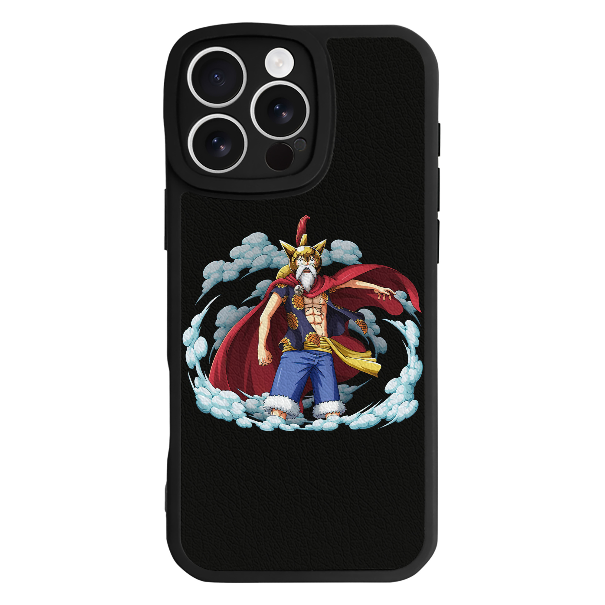 （画像用） ワンピース モンキー・D・ルフィ ONE PIECE Monkey D. Luffy 【iPhone 16シリーズ対応】シリコンスマホケース（レザー調） 材質：シリコン